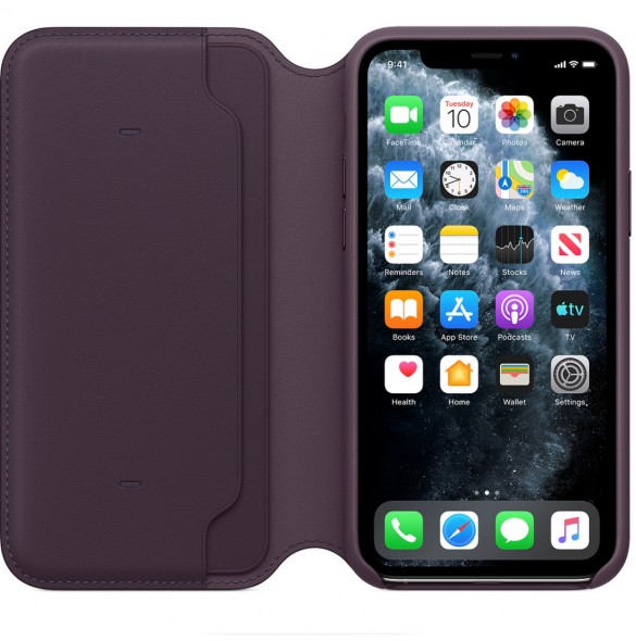Apple MX072ZM/A Folio Väska till iPhone 11 Pro - Aubergine