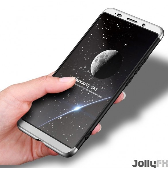 Svart-silver och mycket snyggt skydd till Huawei Mate 10 Pro.