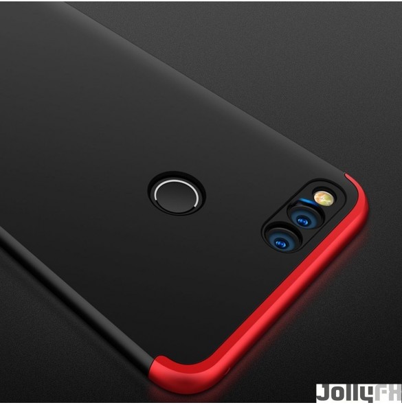 Svart-rött och väldigt snyggt skydd för Huawei Honor 7X.