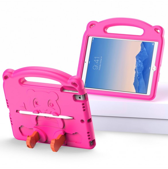 Dux Ducis Panda kids safe soft tablet case for iPad 9.7'' 2018 / iPad 9.7'' 2017 with a holder for stylus pen - Rosa
