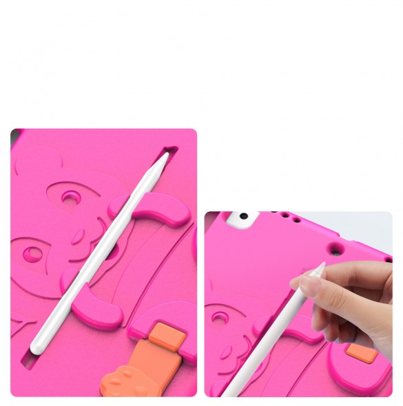 Dux Ducis Panda kids safe soft tablet case for iPad 9.7'' 2018 / iPad 9.7'' 2017 with a holder for stylus pen - Rosa