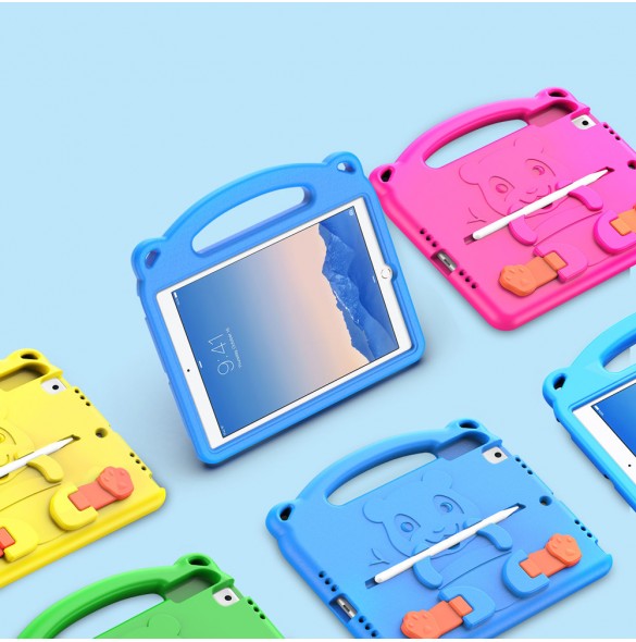 Dux Ducis Panda kids safe soft tablet case for iPad 9.7'' 2018 / iPad 9.7'' 2017 with a holder for stylus pen - Rosa