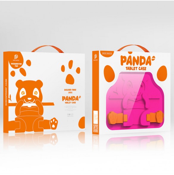 Dux Ducis Panda kids safe soft tablet case for iPad 9.7'' 2018 / iPad 9.7'' 2017 with a holder for stylus pen - Rosa