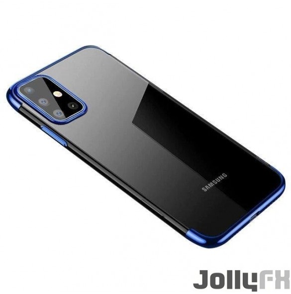 Blått och väldigt stilrent skal Samsung Galaxy A72 4G.