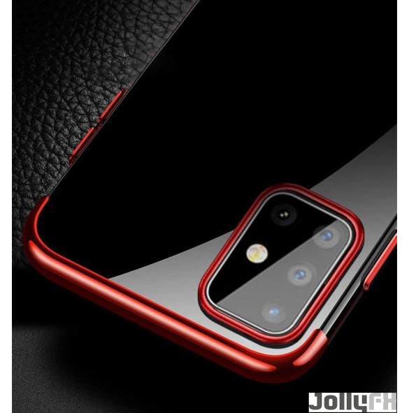 Rött och väldigt stilrent skal Samsung Galaxy A72 4G.
