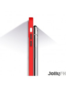 Rött och väldigt stilrent skal Samsung Galaxy A22 5G.