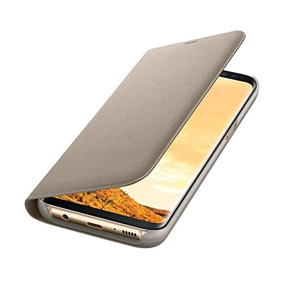 Samsung EF-NG950PFE LED View Cover vikbart fodral till Samsung Galaxy S8 - Guld