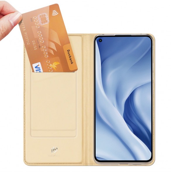 DUX DUCIS Pro Bookcase-typ etui för Xiaomi Mi 11 Lite 5G - Gyllene