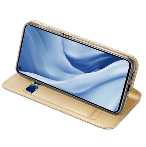 DUX DUCIS Pro Bookcase-typ etui för Xiaomi Mi 11 Lite 5G - Gyllene