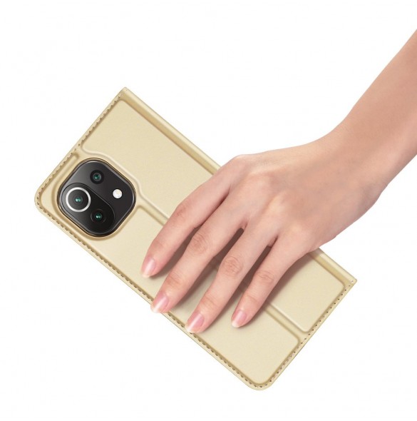 DUX DUCIS Pro Bookcase-typ etui för Xiaomi Mi 11 Lite 5G - Gyllene