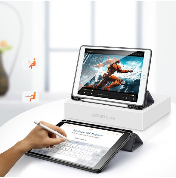 Svart och väldigt stilrent skal till iPad 10.2 2021 / iPad 10.2 2020 / iPad 10.2 2019.