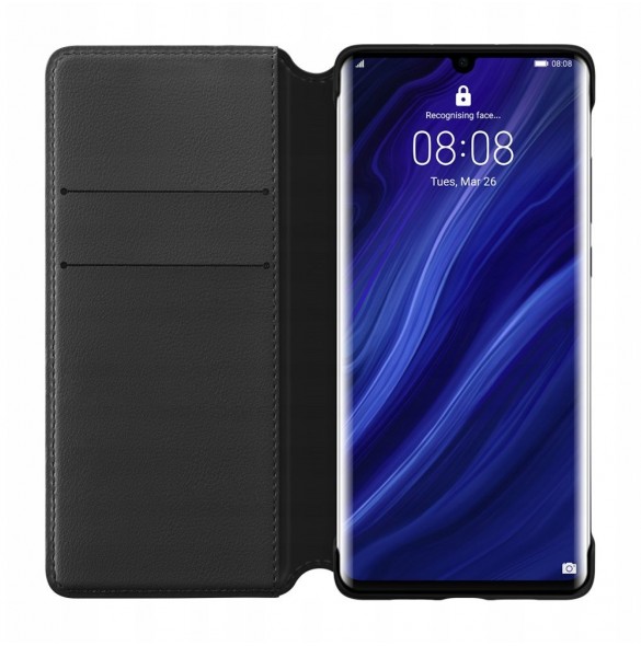 Svart och väldigt snyggt skydd för Huawei P30 Pro.
