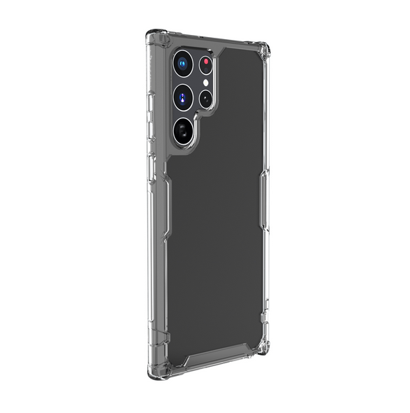 Genomskinligt och väldigt stilrent skal till Samsung Galaxy S22 Ultra 5G.