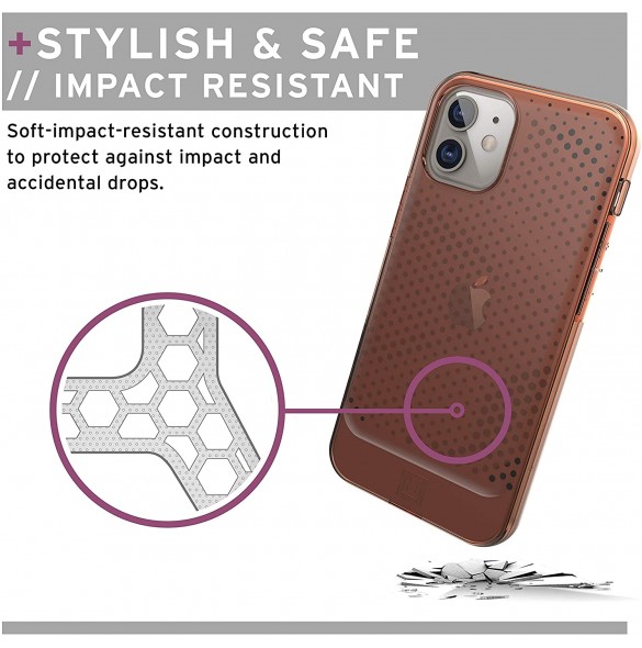 U by UAG iPhone 12 Mini, U Lucent Cover, Orange (11234N319797)