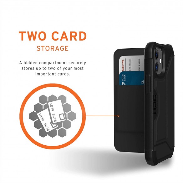 UAG iPhone 12 Mini, Metropolis Wallet, PU, Svart (112346113840)