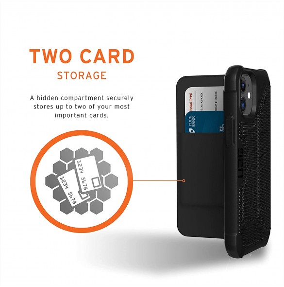 UAG iPhone 12 Mini, Metropolis Wallet, Kevlar Svart (112346113940)