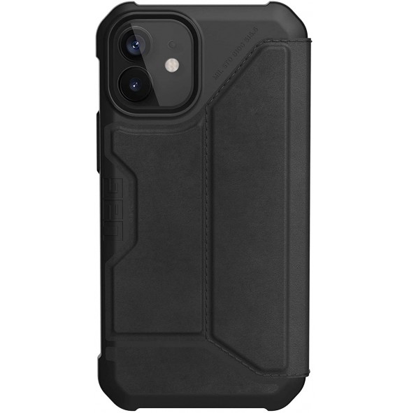 UAG iPhone 12 Mini, Metropolis Wallet Läder, Svart (112346118340)