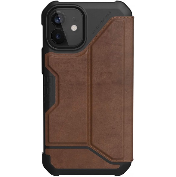 UAG iPhone 12 Mini, Metropolis Wallet Läder, Brun (112346118380)
