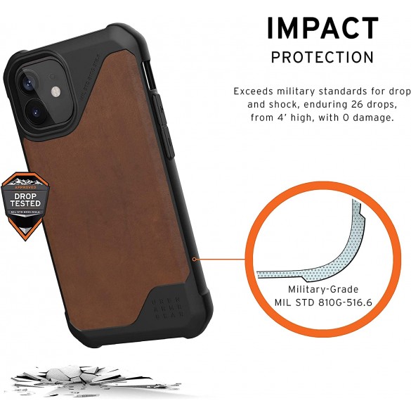 UAG iPhone 12 Mini Metropolis Cover PU - Läder Brun (11234O118380)