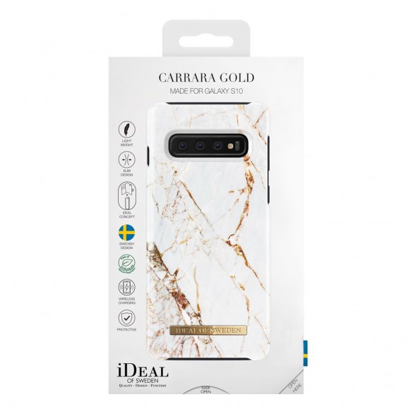 Ideal Fashion Case till Samsung Galaxy S10 - Carrara Gold