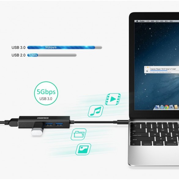 Kontakter:
3 x USB 3.0 (hona) - 5 Gbps
Ethernet RJ-45 - 10/100/1000 Mbps