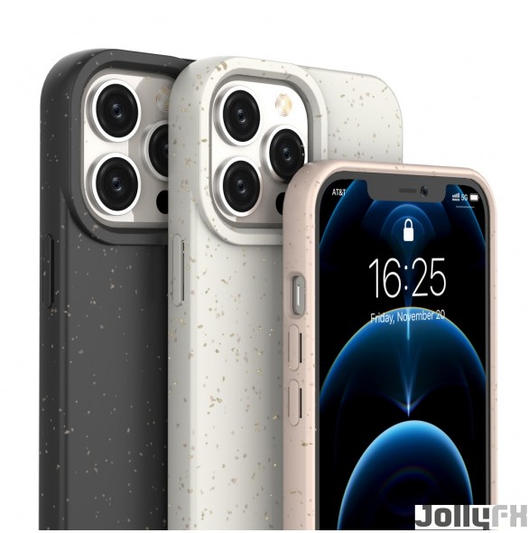 Gult och väldigt stilrent skal iPhone 13 Pro Max.