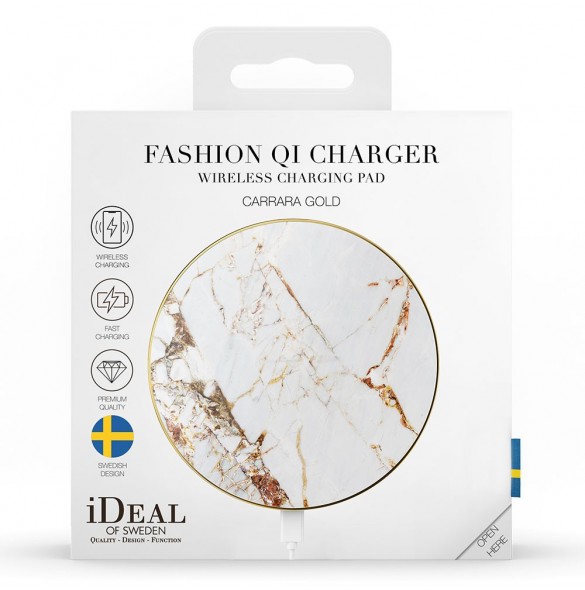 Ideal Of Sweden Fashion QI Charger Trådlös Laddare - Carrara Guld