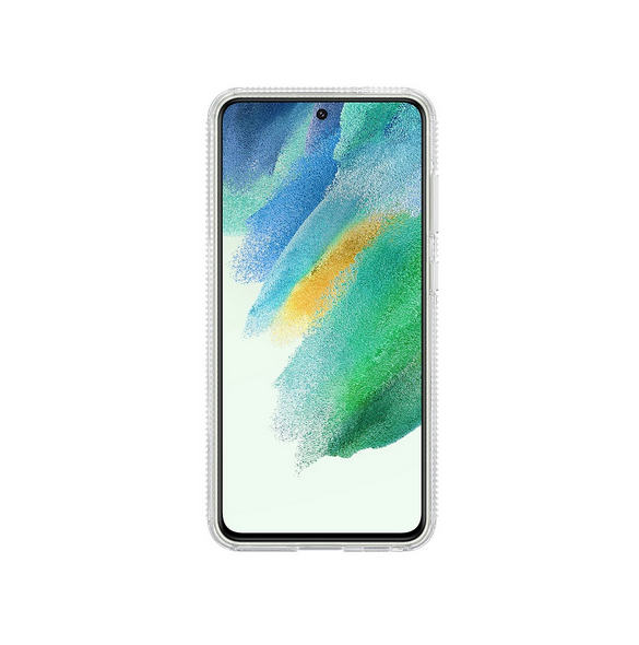 Genomskinligt och väldigt stilrent skal till Samsung Galaxy S21 FE.