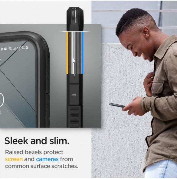 Med detta fodral kommer du att vara lugn för Samsung Galaxy S22 och väldigt snyggt skydd från Spigen.