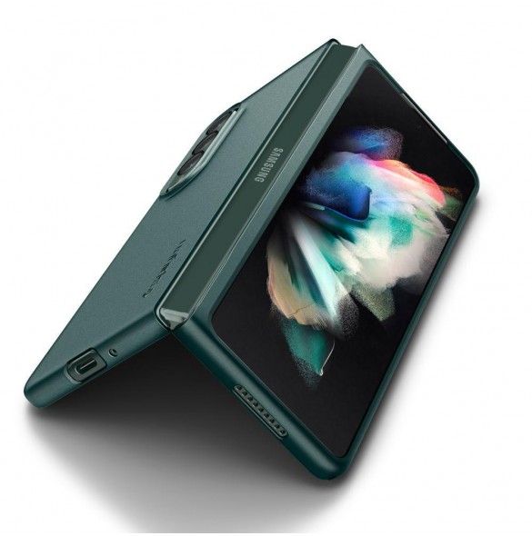 Med detta fodral kommer du att vara lugn för Samsung Galaxy Z Fold 3 och väldigt snyggt skydd från Spigen.