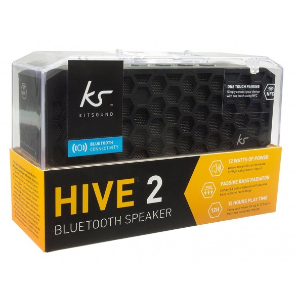 KitSound Hive2 Trådlös Bluetooth Högtalare - Svart