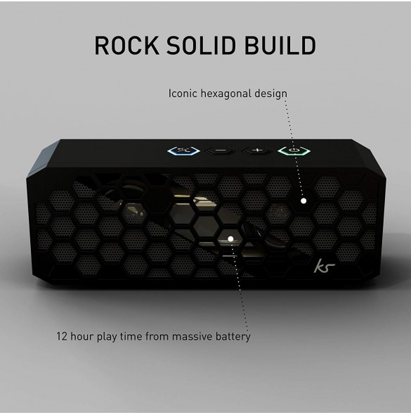 KitSound Hive2 Trådlös Bluetooth Högtalare - Svart