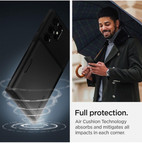 Ett elegant skal för telefon och väldigt snyggt skydd från Spigen.