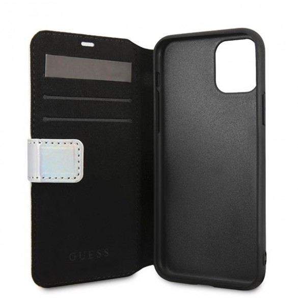 Guess Iridescent Book Case för iPhone 11 Pro - Silver GUFLBKN58BLD
