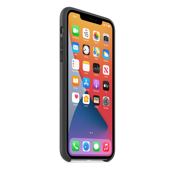 Apple MX0E2ZM/A Läderskal till iPhone 11 Pro Max - Svart