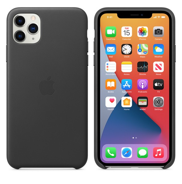 Apple MX0E2ZM/A Läderskal till iPhone 11 Pro Max - Svart