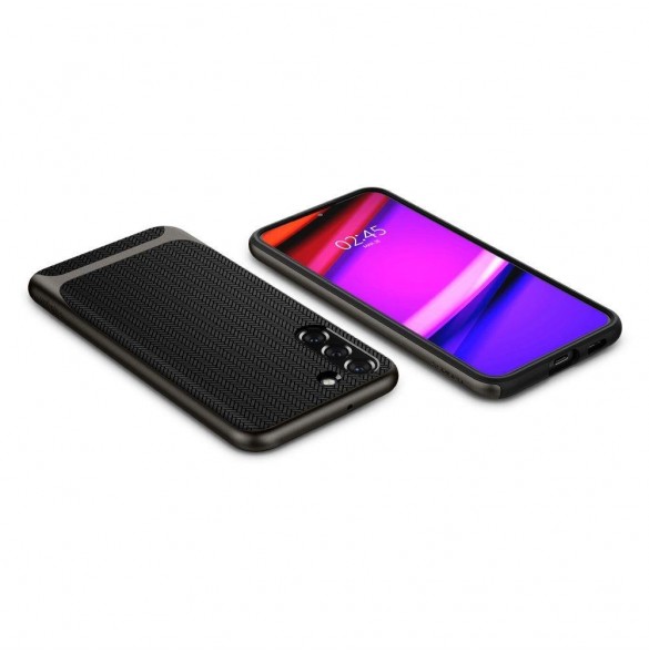 Pistolmetall och mycket stilrent skal till Samsung Galaxy S22 Plus.