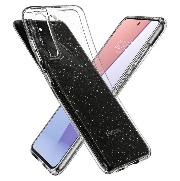 Glitterkristall och väldigt stilrent skal till Samsung Galaxy S21 FE.