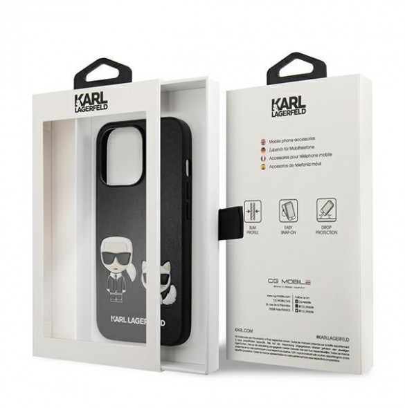 Karl Lagerfeld KLHCP13LPCUSKCBK iPhone 13 Pro PU-läderväska - Svart