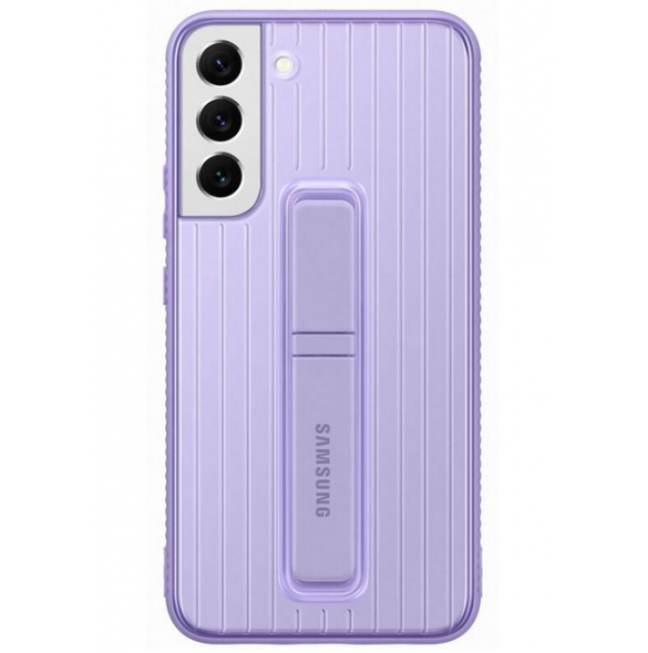 Lavendel och väldigt stilrent skal Samsung Galaxy S22 Plus.