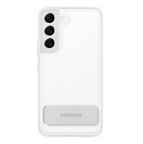 Genomskinligt och väldigt stilrent skal Samsung Galaxy S22.