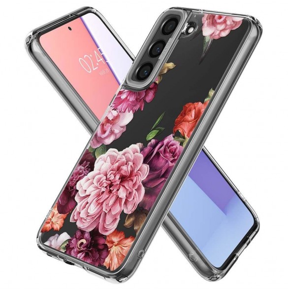 Roseblommigt och väldigt stilrent skal till Samsung Galaxy S22.