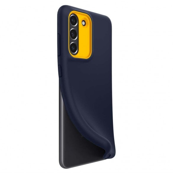 Blåbärsmarinblå och väldigt stilrent skal till Samsung Galaxy S21 FE.