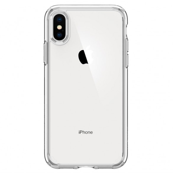 Spigen Ultra Hybrid fallet täcker iPhone XS / X - Genomskinlig