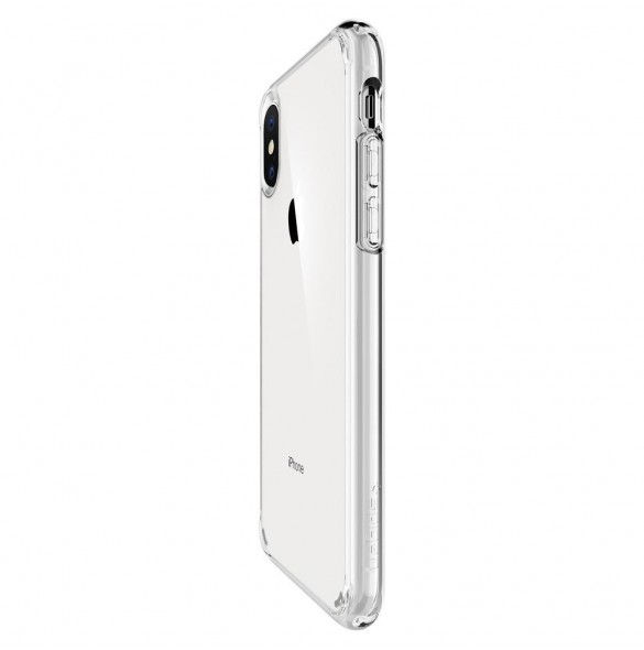Spigen Ultra Hybrid fallet täcker iPhone XS / X - Genomskinlig
