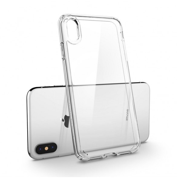 Spigen Ultra Hybrid fallet täcker iPhone XS / X - Genomskinlig