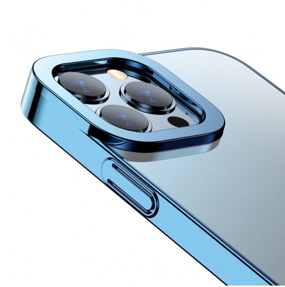 Blått och väldigt stilrent skal till iPhone 13 Pro.