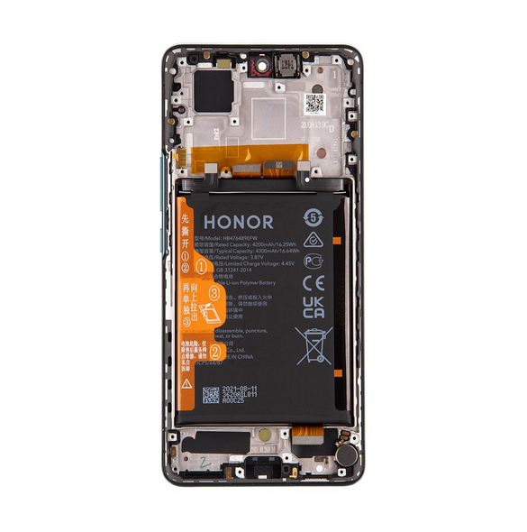 Huawei Honor 50 LCD-skärm + Touch Unit + Front Cover - Grön (Service Pack)