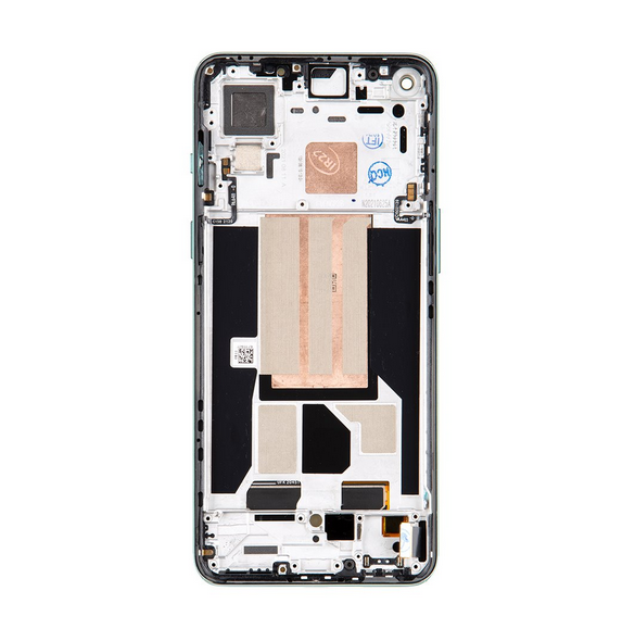 LCD-skärm + pekenhet + främre skal till OnePlus Nord 2 - Grön