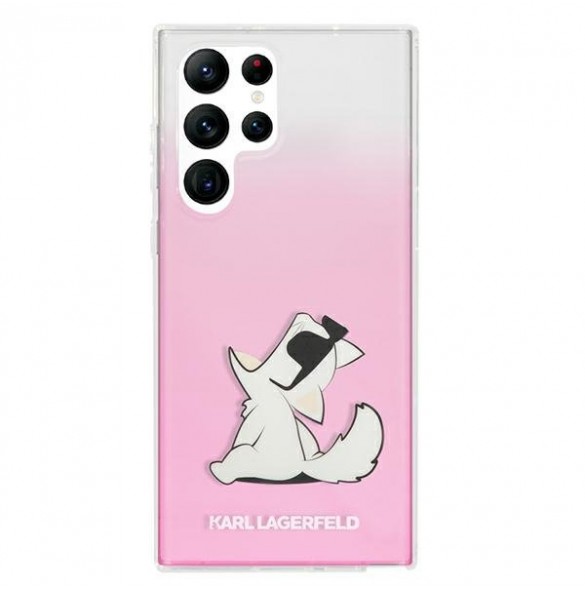Rosa och väldigt praktiskt omslag från Karl Lagerfeld.